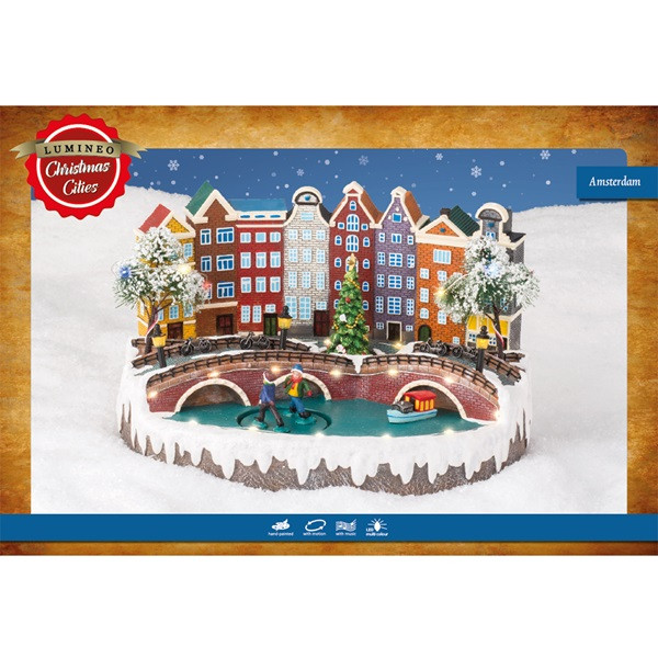 Lumineo Kersttafereel | Lumineo | Amsterdam (45 leds, Bewegend, Muziek) 488029 K151000191 - 4