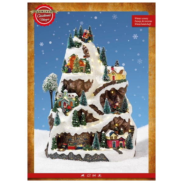 Lumineo Kersttafereel | Lumineo | Bergdorpje (75 leds, Bewegend, Muziek) 481506 K150303402 - 3
