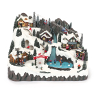 Lumineo Kersttafereel | Lumineo | Christmas Village (63 leds, Bewegend, Muziek) 489354 K150303397 - 2