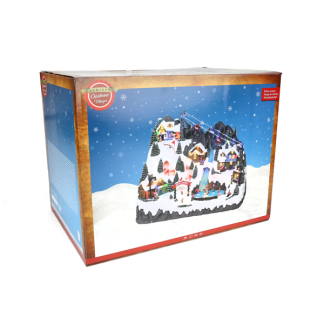 Lumineo Kersttafereel | Lumineo | Christmas Village (63 leds, Bewegend, Muziek) 489354 K150303397 - 3