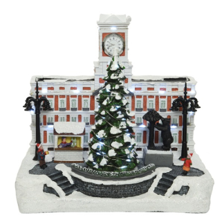Lumineo Kersttafereel | Lumineo | Madrid (56 micro leds, Bewegend, Muziek) 485414 K150303408 - 2