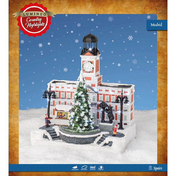 Lumineo Kersttafereel | Lumineo | Madrid (56 micro leds, Bewegend, Muziek) 485414 K150303408 - 3