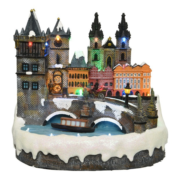 Lumineo Kersttafereel | Lumineo | Praag (24 leds, Bewegend, Muziek) 488026 K150303411 - 2
