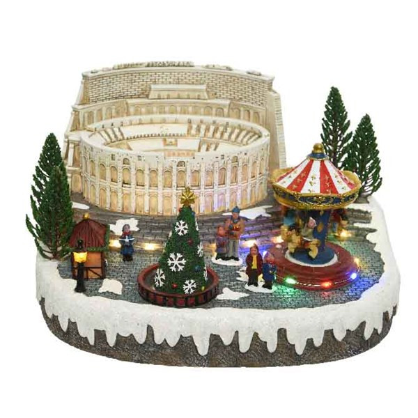 Lumineo Kersttafereel | Lumineo | Rome (25 leds, Bewegend, Muziek) 488030 K150303413 - 1