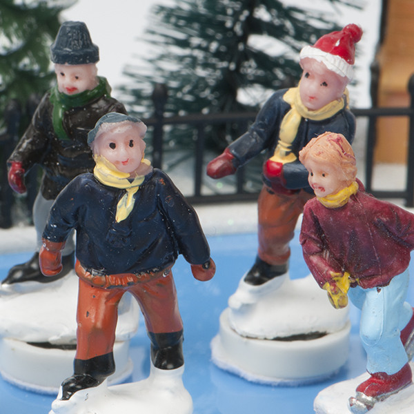 Lumineo Kersttafereel | Lumineo | Schaatsbaan (12 leds, Kunststof, Bewegend, Licht, Binnen) 485645 K150303381 - 2