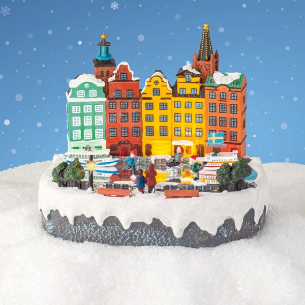 Lumineo Kersttafereel | Lumineo | Stockholm (14 leds, Bewegend, Muziek) 488043 K150303415 - 3