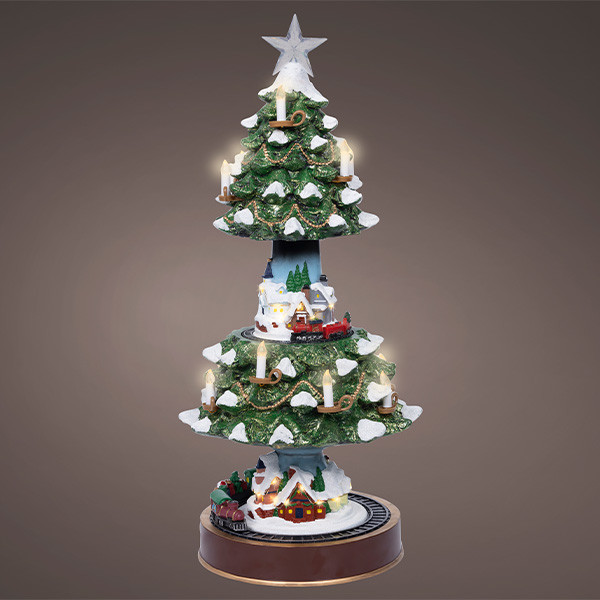 Lumineo Kersttafereel kerstboom | Lumineo | 24.5 x 49 cm (35 leds, Warm wit, Binnen) 487855 K151200176 - 4