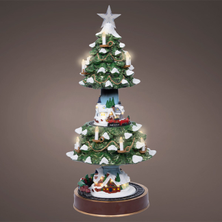 Lumineo Kersttafereel kerstboom | Lumineo | 24.5 x 49 cm (35 leds, Warm wit, Binnen) 487855 K151200176