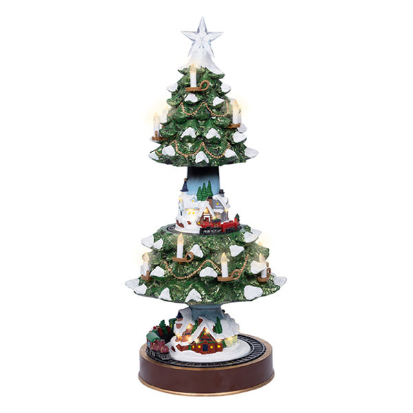 Lumineo Kersttafereel kerstboom | Lumineo | 24.5 x 49 cm (35 leds, Warm wit, Binnen) 487855 K151200176 - 1