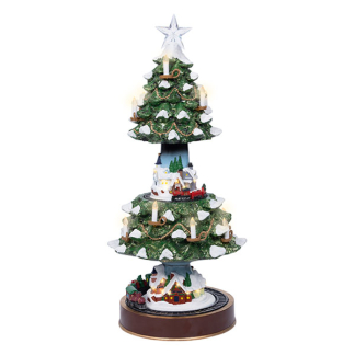 Lumineo Kersttafereel kerstboom | Lumineo | 24.5 x 49 cm (35 leds, Warm wit, Binnen) 487855 K151200176 - 2