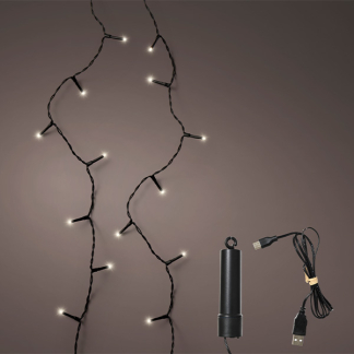 Lumineo Kerstverlichting op batterijen | 7.7 meter | Lumineo | Duracharge (100 leds, Oplaadbaar, Timer, Binnen/Buiten, Gekleurd) 490284 K151200151 - 1