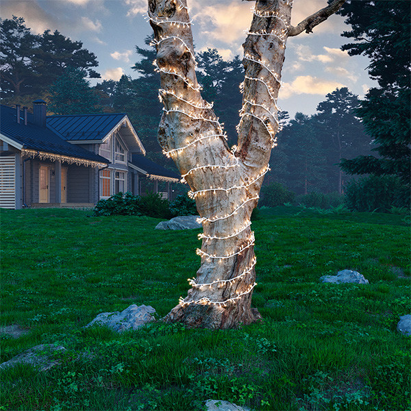 Lumineo Koppelbare kerstverlichting | Cluster | Lumineo | Pro-Lights | 5 meter (200 leds, Buiten, Warm wit, Wit snoer) 493711 K151200136 - 6