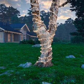 Lumineo Koppelbare kerstverlichting | Cluster | Lumineo | Pro-Lights | 5 meter (200 leds, Buiten, Warm wit, Wit snoer) 493711 K151200136 - 2