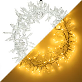 Lumineo Koppelbare kerstverlichting | Cluster | Lumineo | Pro-Lights | 5 meter (200 leds, Buiten, Warm wit, Wit snoer) 493711 K151200136 - 1