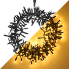 Lumineo Koppelbare kerstverlichting | Cluster | Lumineo | Pro-Lights | 5 meter (200 leds, Buiten, Warm wit, Zwart snoer) 493709 K151200134 - 1
