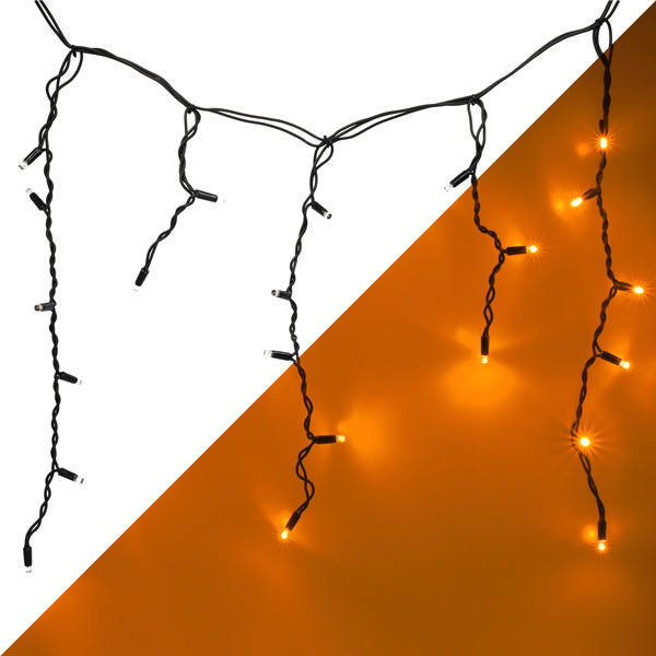 Lumineo Koppelbare kerstverlichting | IJspegel | Lumineo | Pro-Lights | 3.6 meter (96 leds, Buiten, Extra warm wit, Zwart snoer) 493714 K151200138 - 1
