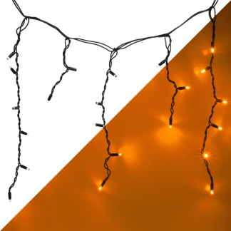 Lumineo Koppelbare kerstverlichting | IJspegel | Lumineo | Pro-Lights | 3.6 meter (96 leds, Buiten, Extra warm wit, Zwart snoer) 493714 K151200138 - 1