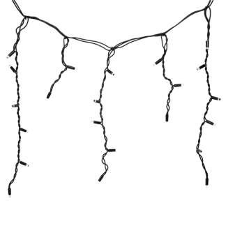 Lumineo Koppelbare kerstverlichting | IJspegel | Lumineo | Pro-Lights | 3.6 meter (96 leds, Buiten, Extra warm wit, Zwart snoer) 493714 K151200138 - 2