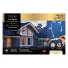 Lumineo Koppelbare kerstverlichting | IJspegel | Lumineo | Pro-Lights | 3.6 meter (96 leds, Buiten, Warm wit, Wit snoer) 493715 K151200139 - 3