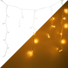 Koppelbare kerstverlichting | IJspegel | Lumineo | Pro-Lights | 3.6 meter (96 leds, Buiten, Warm wit, Wit snoer)