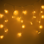 Lumineo Koppelbare kerstverlichting | IJspegel | Lumineo | Pro-Lights | 3.6 meter (96 leds, Buiten, Warm wit, Wit snoer) 493715 K151200139 - 3