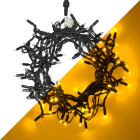 Koppelbare kerstverlichting | Standaard | Lumineo | Pro-Lights | 9.5 meter (96 leds, Buiten, Extra warm wit, Zwart snoer)