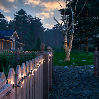 Lumineo Koppelbare kerstverlichting | Standaard | Lumineo | Pro-Lights | 9.5 meter (96 leds, Buiten, Warm wit, Zwart snoer) 493705 K151200131 - 2