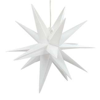 Lumineo Kunststof kerstster | Lumineo | Ø 30 cm (Led, Batterijen, Binnen/buiten, Wit) 490699 K151200164
