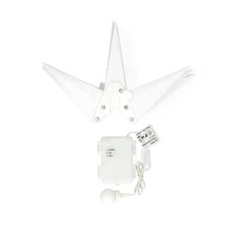 Lumineo Kunststof kerstster | Lumineo | Ø 30 cm (Led, Batterijen, Binnen/buiten, Wit) 490699 K151200164 - 2