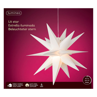 Lumineo Kunststof kerstster | Lumineo | Ø 40 cm (Led, Binnen/buiten, Wit) 490701 K151200165 - 3