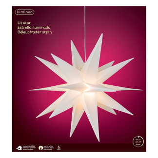 Lumineo Kunststof kerstster | Lumineo | Ø 60 cm (Led, Binnen/buiten, Wit) 490703 K151200166 - 2