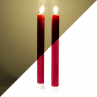 Lumineo LED dinerkaarsen | 24 cm | Lumineo (Rood, 2 stuks) 480027 K151000068 Lumineo LED dinerkaarsen | 24 cm | Lumineo (Rood, 2 stuks) 480027 K151000068