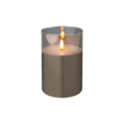 Lumineo LED kaars | 15 cm | Lumineo (In glas, Timer, Smokey) 485358 K151000091 - 2