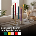 Lumineo Led dinerkaars | Lumineo | 24 cm | 2 stuks (Bewegende vlam, Batterijen, Warm wit licht, Zwart) 480717 K151001747 - 3