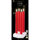 Lumineo Led dinerkaars | Lumineo | 4 stuks (Bewegende vlam, Oplaadbaar, Timer, Wax, Rood) 487486 K150303170 - 2