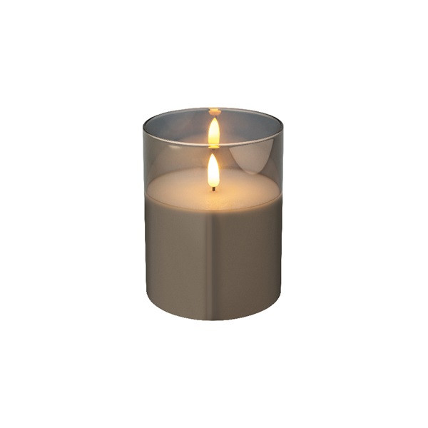 Lumineo Led kaars | 13 cm | Lumineo (In glas, Timer, Smokey) 485357 K151000090 - 2