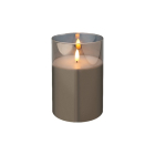 Lumineo Led kaars | 15 cm | Lumineo (In glas, Timer, Smokey) 485358 K151000091 - 2