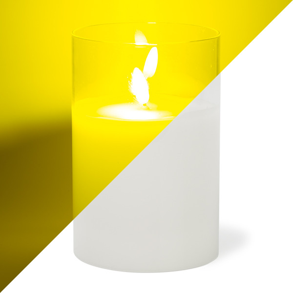 Lumineo Led kaars | 15 cm | Lumineo (In glas, Timer, Wit) 485355 K151000088 - 1