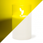 Led kaars | 18 cm | Lumineo (In glas, Timer, Wit)