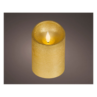 Lumineo Led kaars | Lumineo | Ø7.5 x 10.5 cm (Bewegende vlam, Batterijen, Warm wit licht, Goud) 480708 K151001740 - 2
