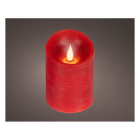 Lumineo Led kaars | Lumineo | Ø7.5 x 10.5 cm (Bewegende vlam, Batterijen, Warm wit licht, Rood) 480680 K151001736 - 2
