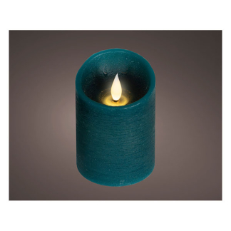 Lumineo Led kaars | Lumineo | Ø7.5 x 10.5 cm (Bewegende vlam, Batterijen, Warm wit licht, Smaragd) 480742 K151001752 - 2
