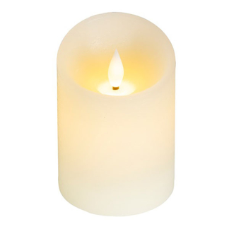 Lumineo Led kaars | Lumineo | Ø7.5 x 10.5 cm (Bewegende vlam, Batterijen, Warm wit licht, Wit) 480674 K151001732 - 2