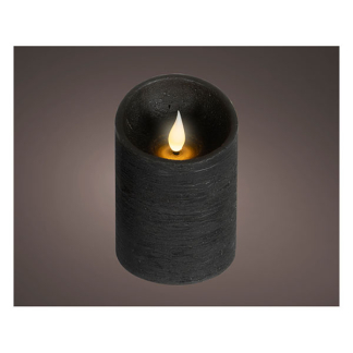 Lumineo Led kaars | Lumineo | Ø7.5 x 10.5 cm (Bewegende vlam, Batterijen, Warm wit licht, Zwart) 480713 K151001744 - 2