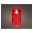 Lumineo Led kaars | Lumineo | Ø7.5 x 13.5 cm (Bewegende vlam, Batterijen, Warm wit licht, Rood) 480681 K151001737 - 2