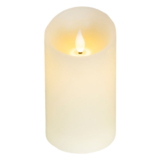 Lumineo Led kaars | Lumineo | Ø7.5 x 13.5 cm (Bewegende vlam, Batterijen, Warm wit licht, Wit) 480675 K151001733 - 1