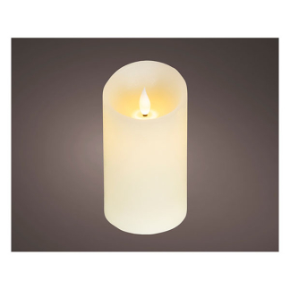 Lumineo Led kaars | Lumineo | Ø7.5 x 13.5 cm (Bewegende vlam, Batterijen, Warm wit licht, Wit) 480675 K151001733 - 2