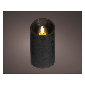 Lumineo Led kaars | Lumineo | Ø7.5 x 13.5 cm  (Bewegende vlam, Batterijen, Warm wit licht, Zwart) 480714 K151001745 - 2
