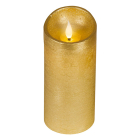 Lumineo Led kaars | Lumineo | Ø7.5 x 17 cm (Bewegende vlam, Batterijen, Warm wit licht, Goud) 480710 K151001742 - 1