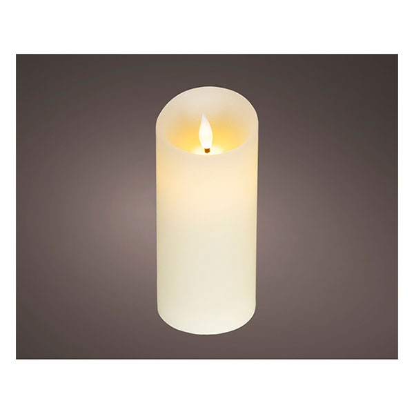 Lumineo Led kaars | Lumineo | Ø7.5 x 17 cm (Bewegende vlam, Batterijen, Warm wit licht, Wit) 480677 K151001734 - 2